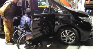 手動運転装置改造後のフィッティングの様子